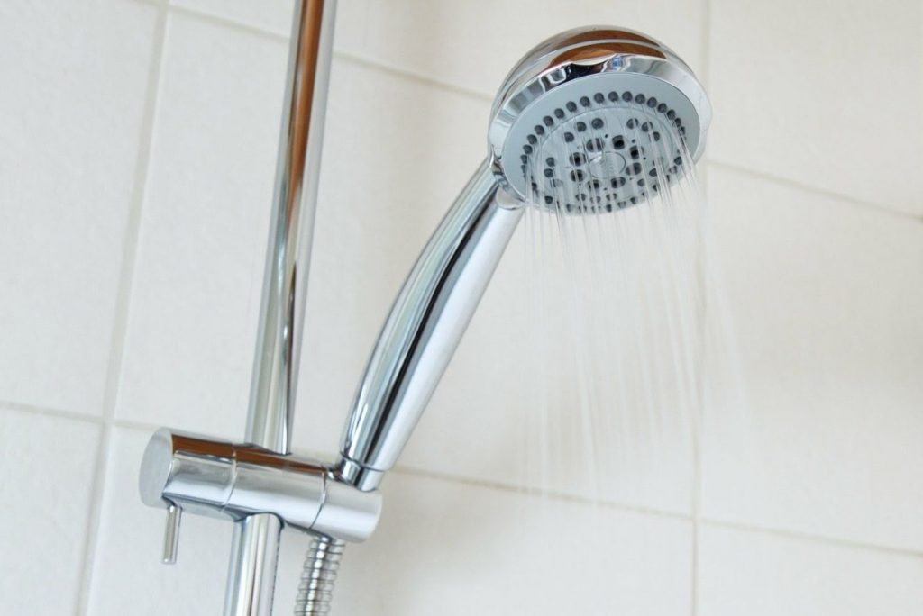 Shower heads can produce negative ions